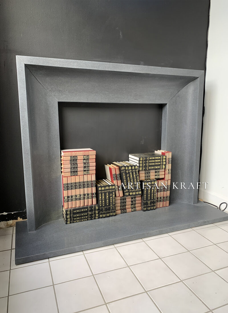 Beveled Curved Marble Fireplace Stock