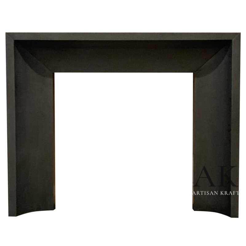 Beveled Curved Marble Fireplace Stock