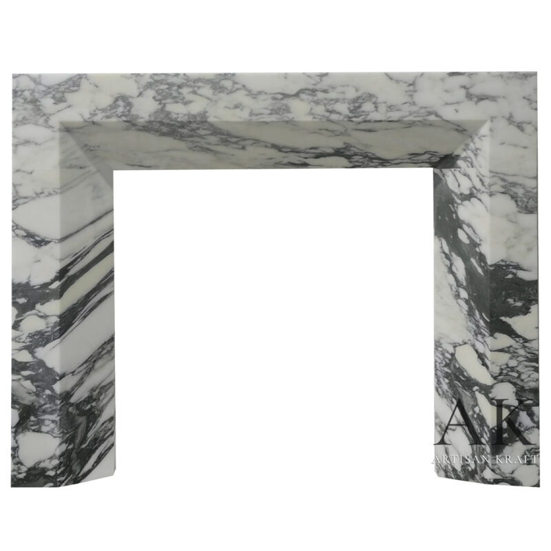 Beveled Arabescato Fireplace Stock