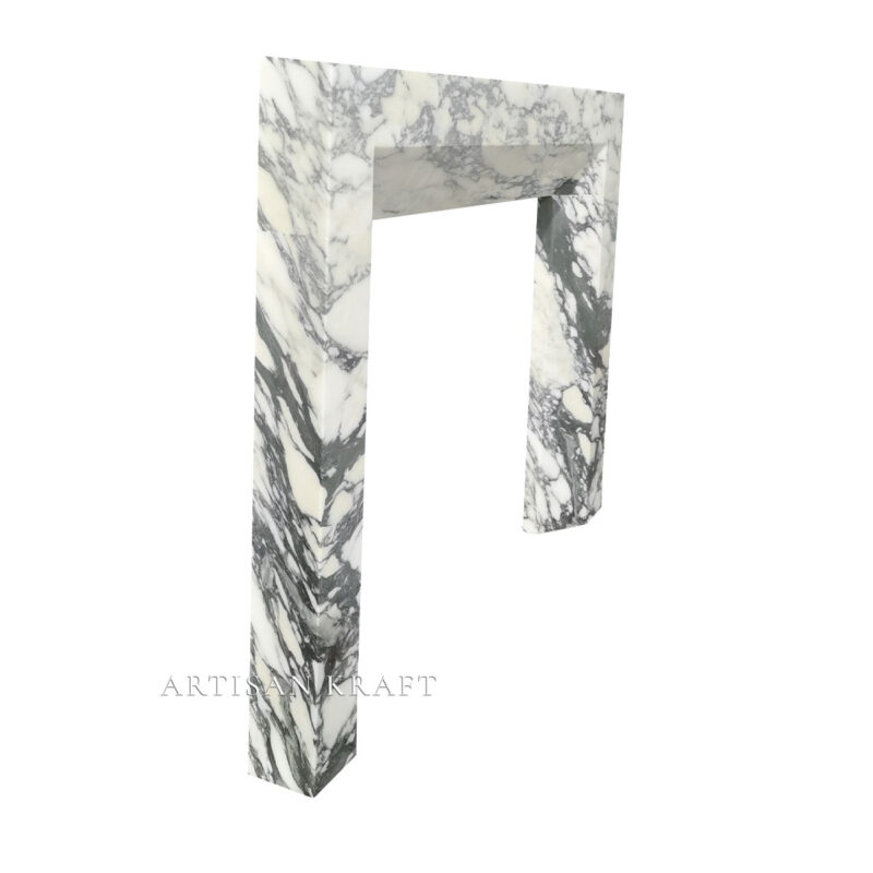 Beveled Arabescato Fireplace Stock