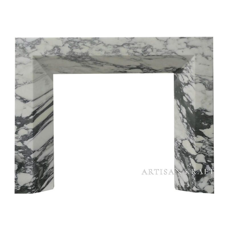 Beveled Arabescato Fireplace Stock