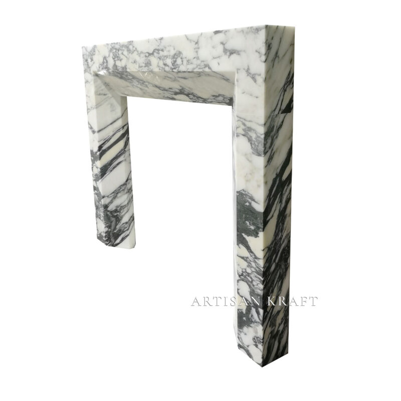 Beveled Arabescato Fireplace Stock