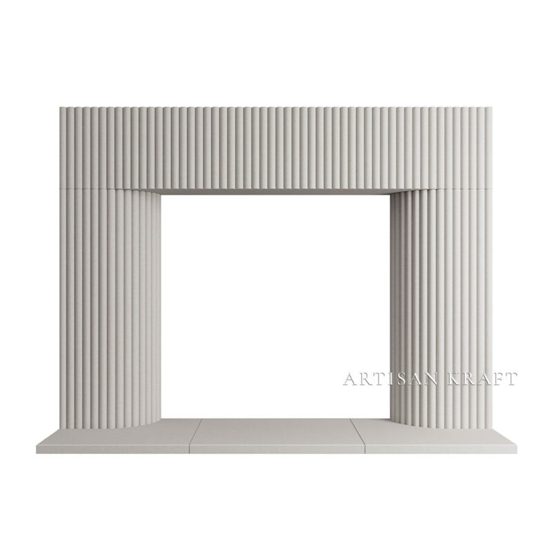 Reeded Cast Stone Mantel