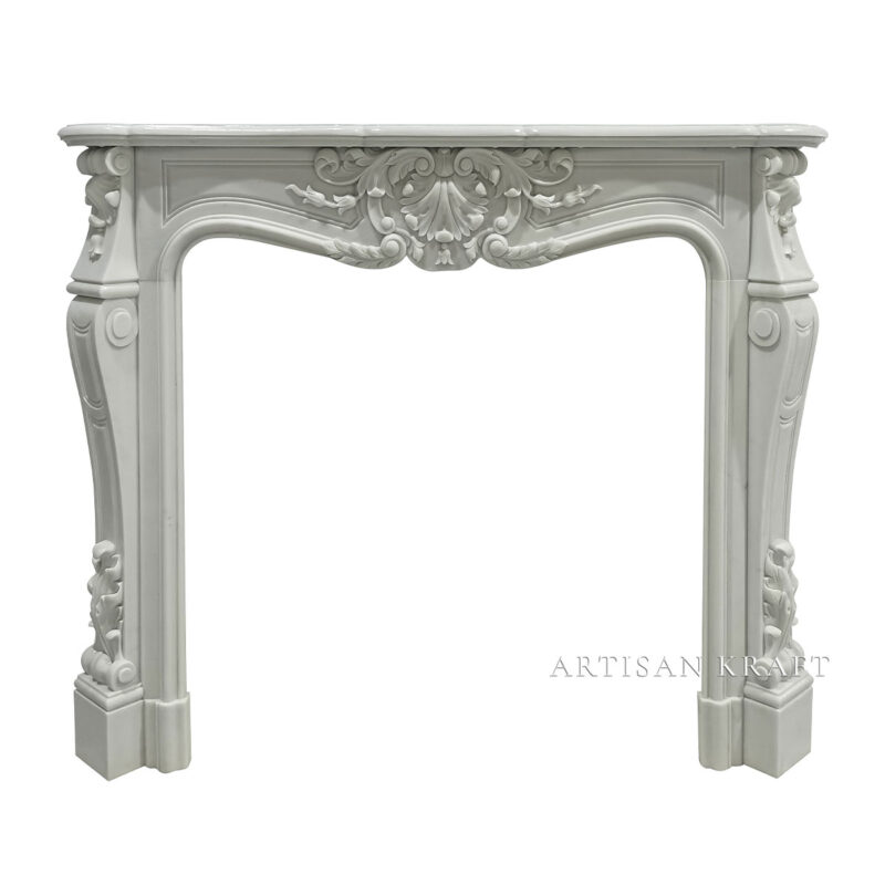 Versailles White Marble Fireplace Stock