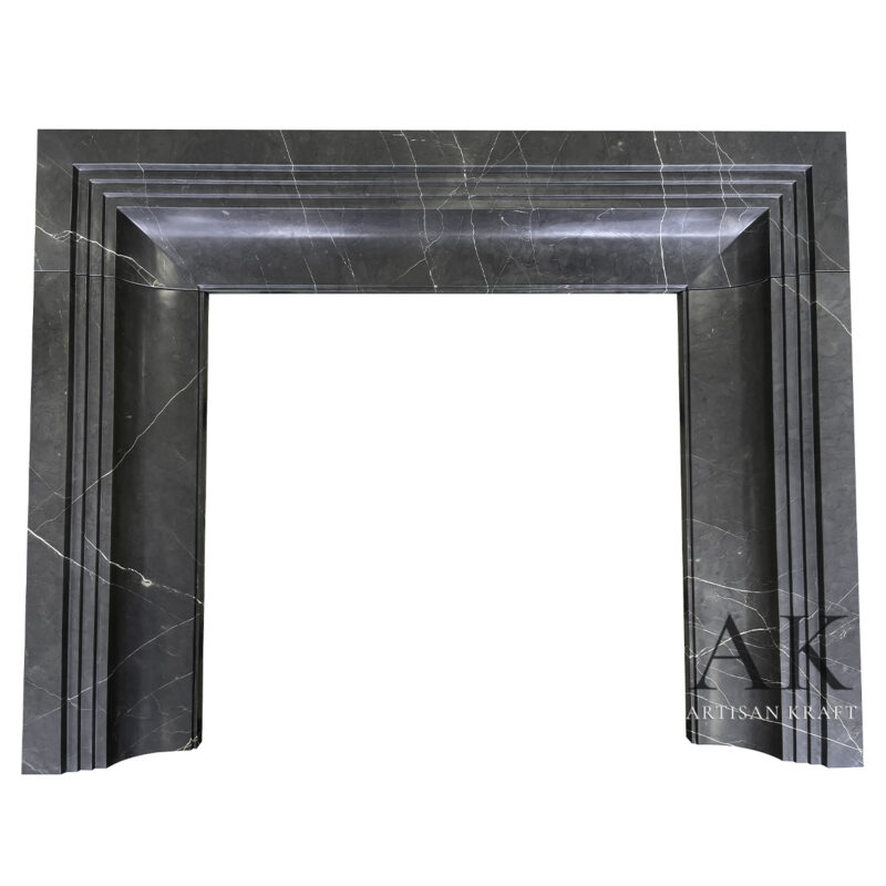 Laurent Pietra Gray Fireplace Stock