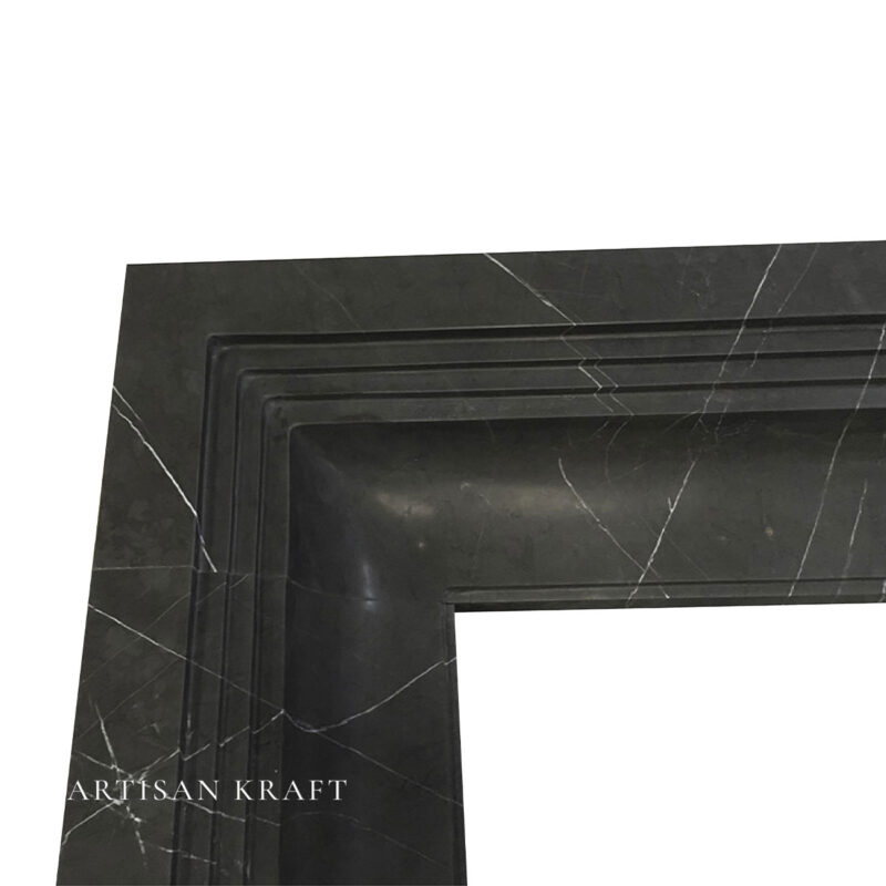 Laurent Pietra Gray Fireplace Stock