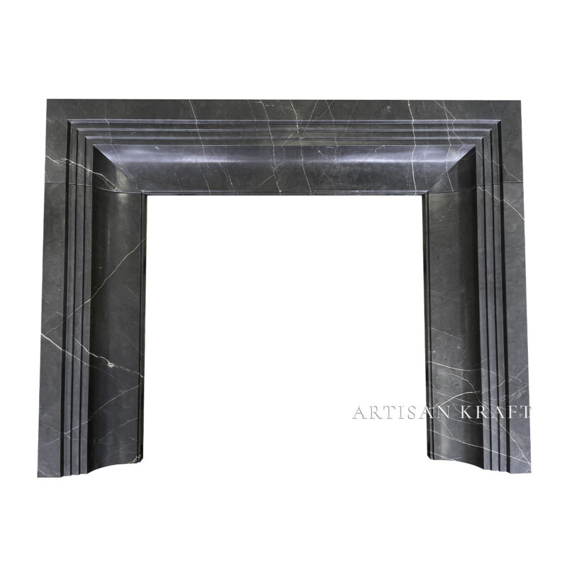 Laurent Pietra Gray Fireplace Stock