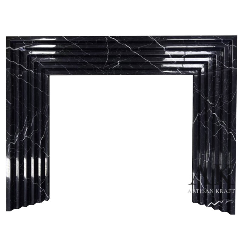 Deco Nero Marquina Fireplace Stock