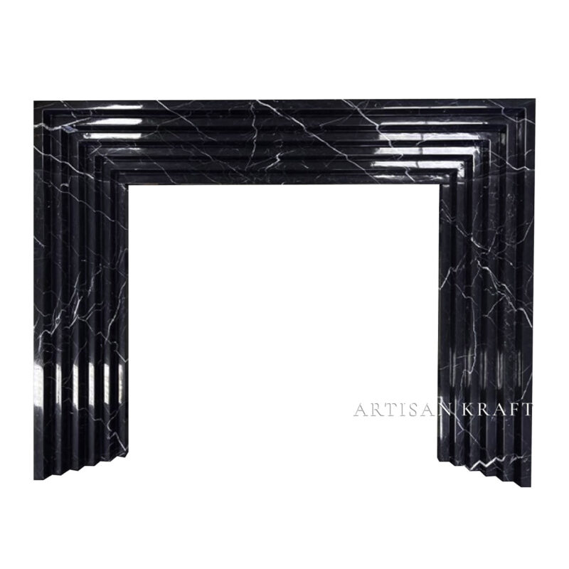 Deco Nero Marquina Fireplace Stock